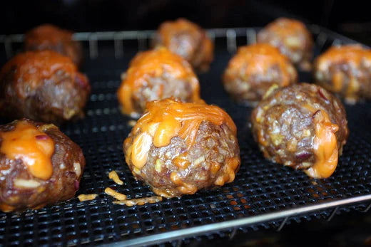 Smoked Savory Stuffed Cheesy Meatballs Recipe